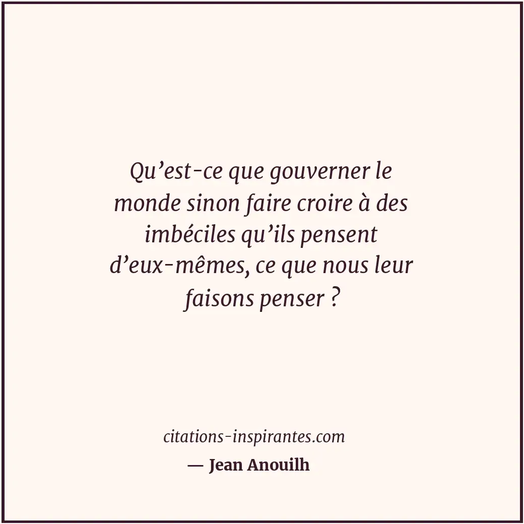 Citation de Jean Anouilh