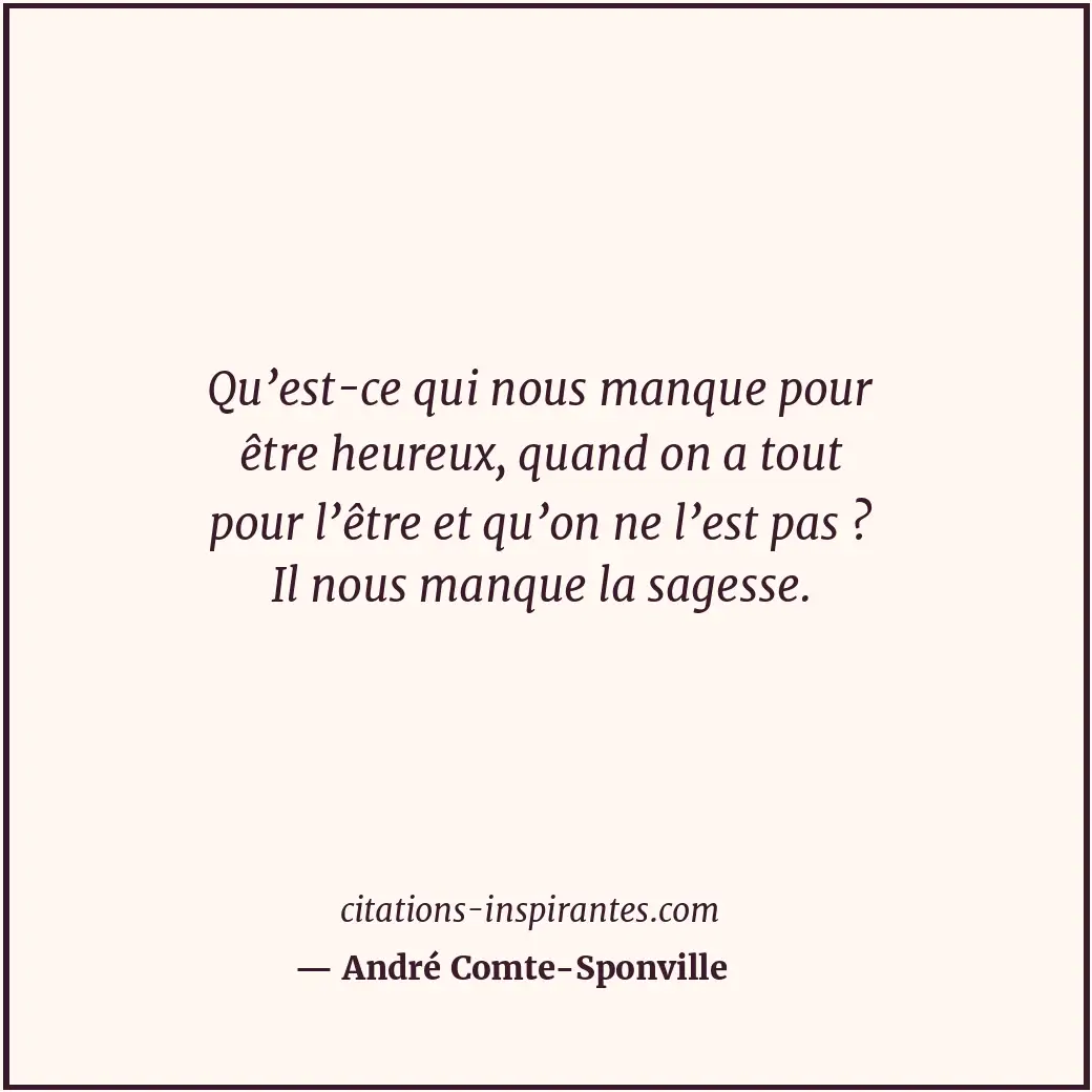 Citation de André Comte-Sponville