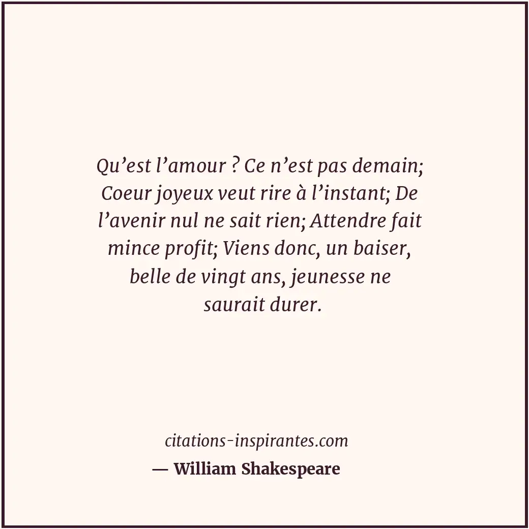 Citation de William Shakespeare