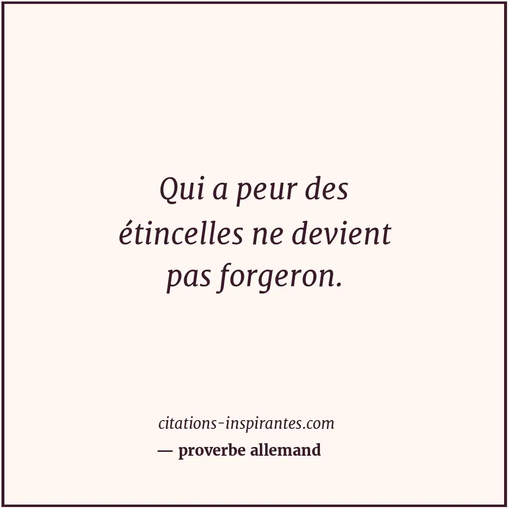 Citation de proverbe allemand