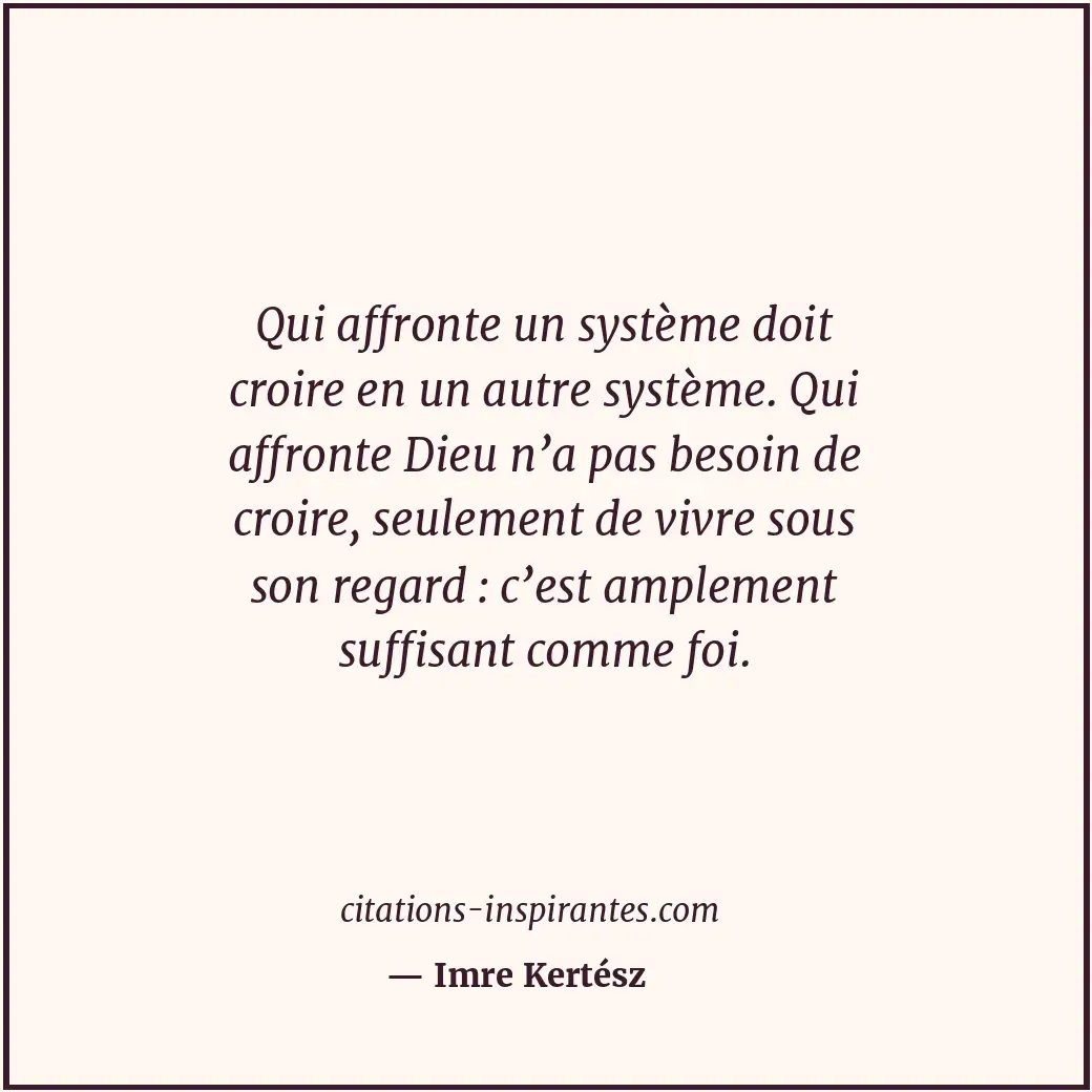 Citation de Imre Kertész
