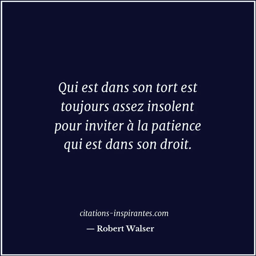 Citation de Robert Walser