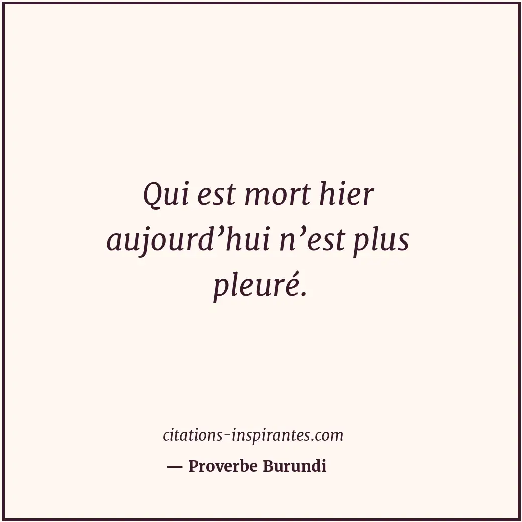 Citation de Proverbe Burundi
