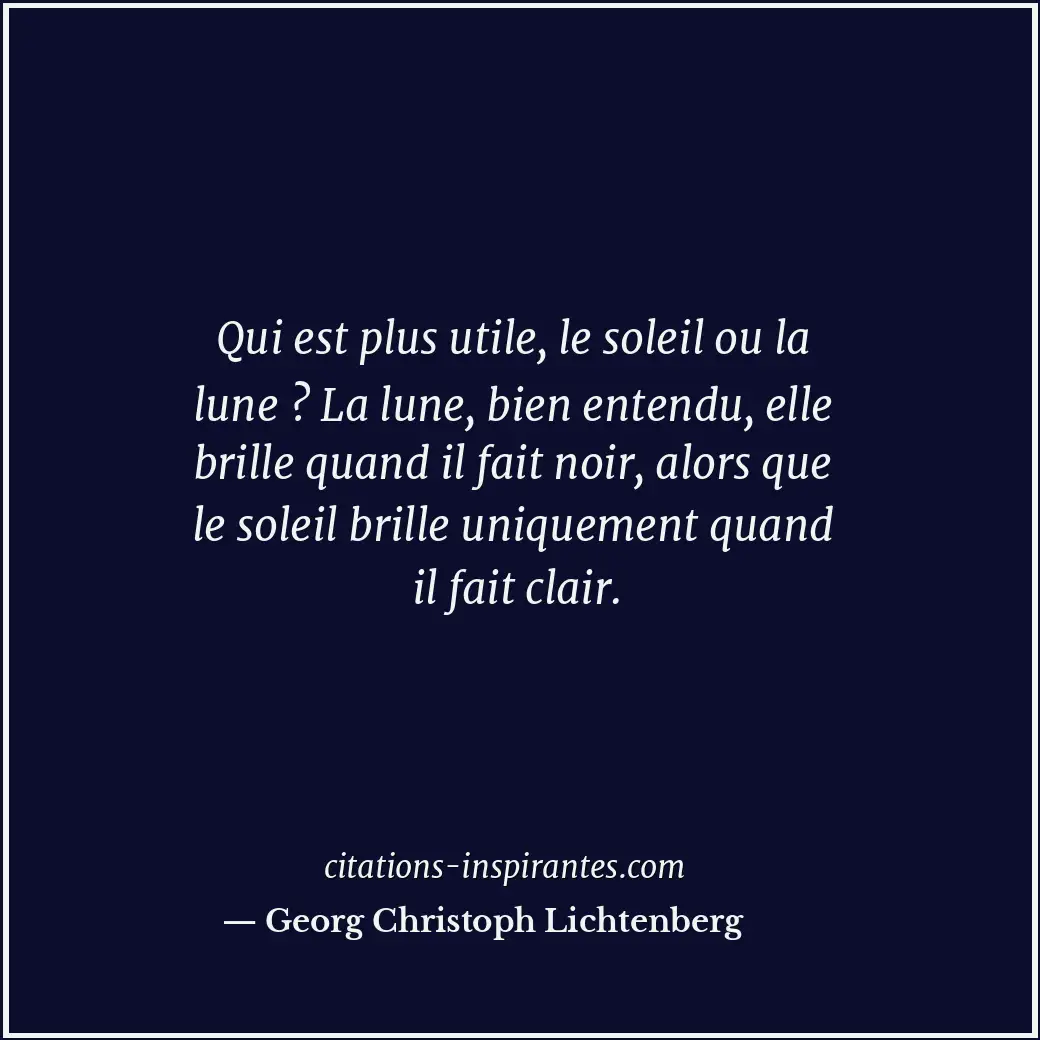Citation de Georg Christoph Lichtenberg
