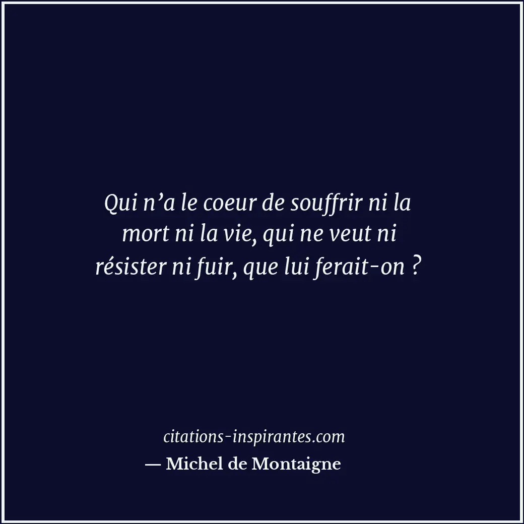 Citation de Michel de Montaigne