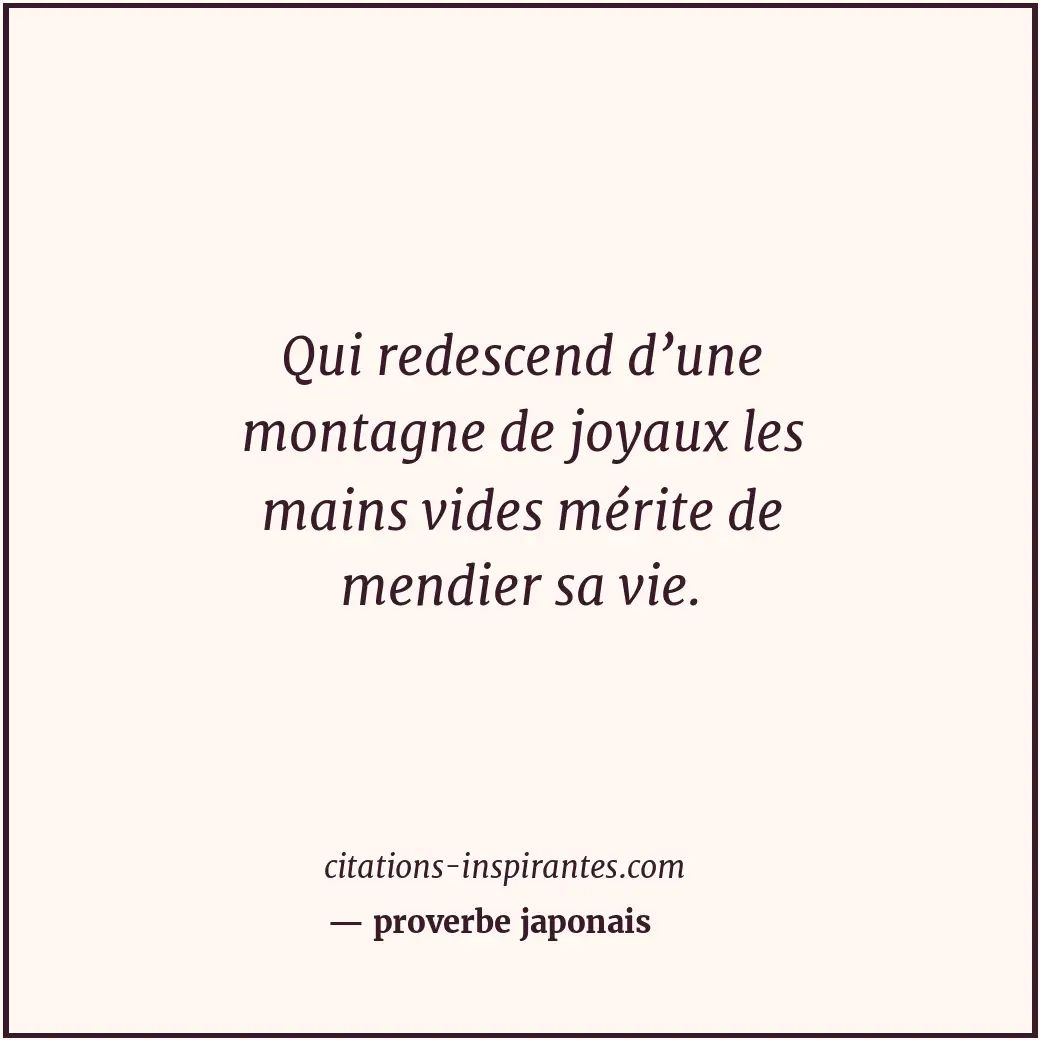 Citation de proverbe japonais
