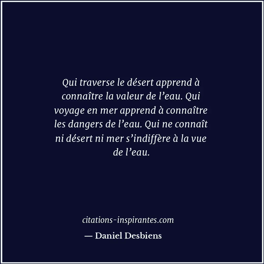 Citation de Daniel Desbiens