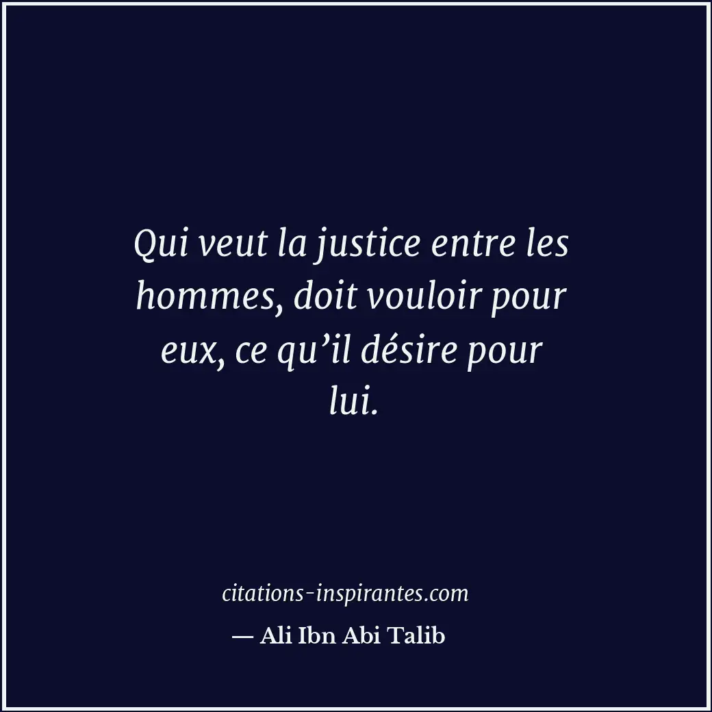 Citation de Ali Ibn Abi Talib