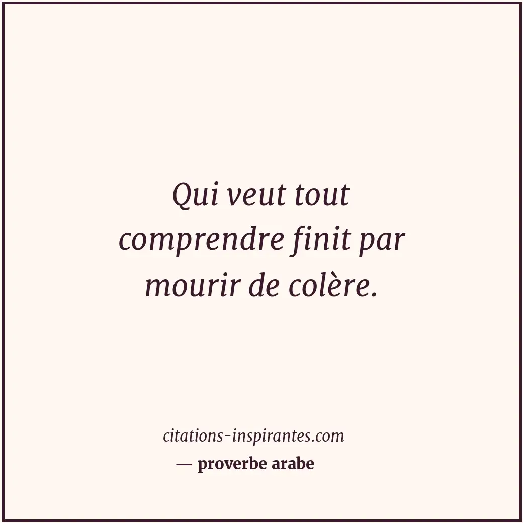 Citation de proverbe arabe