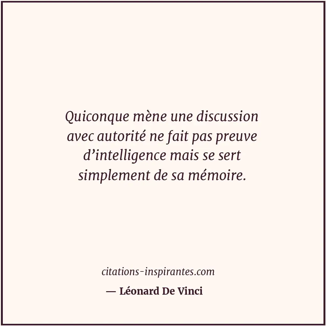 Citation de Léonard De Vinci