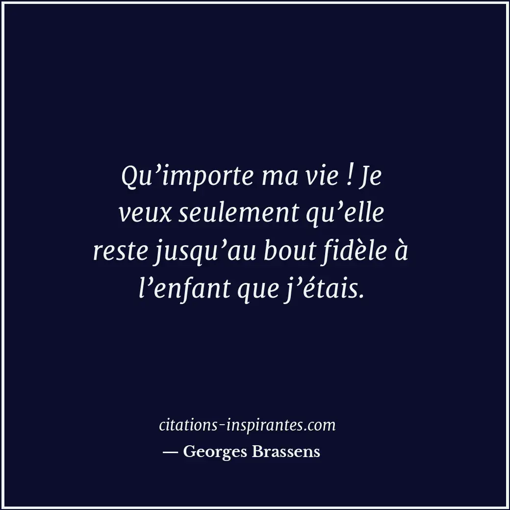 Citation de Georges Brassens