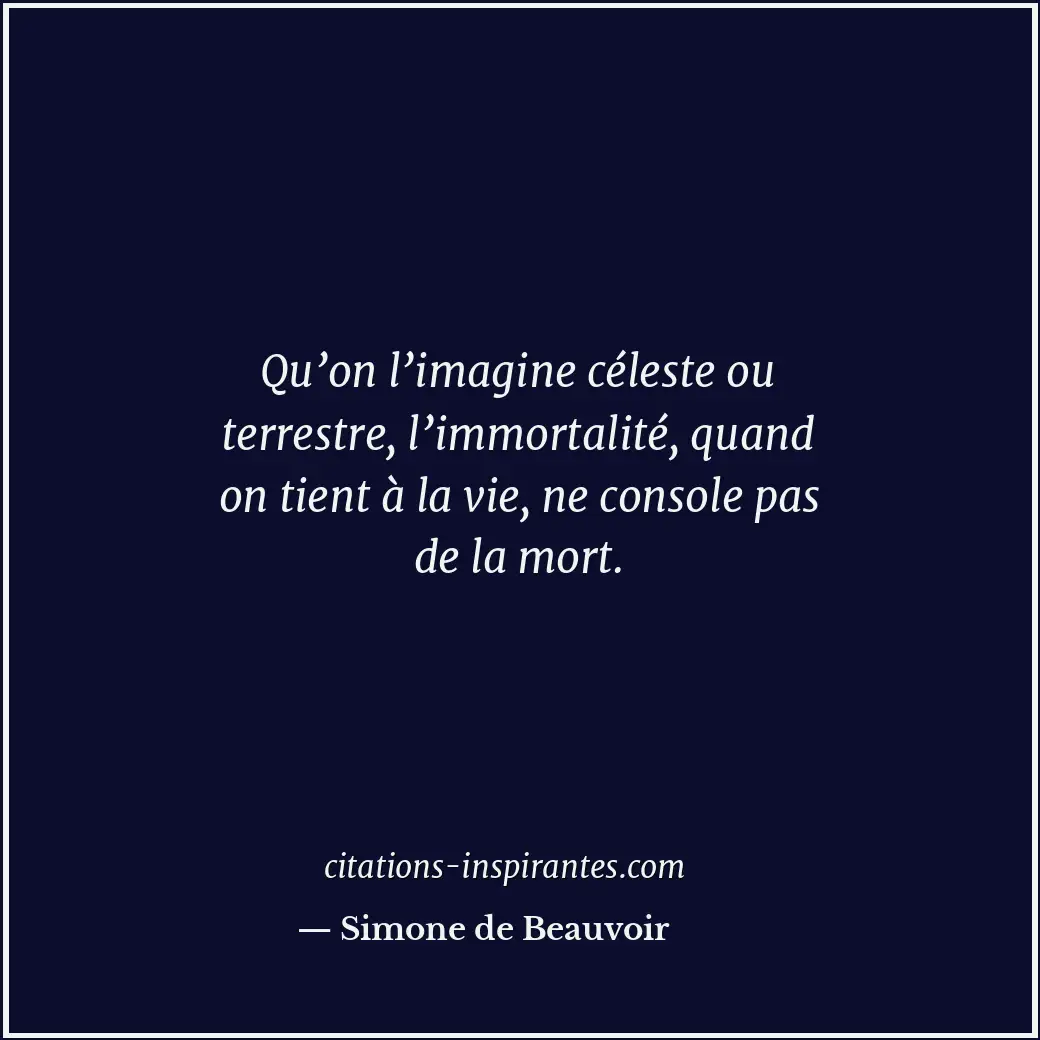 Citation de Simone de Beauvoir