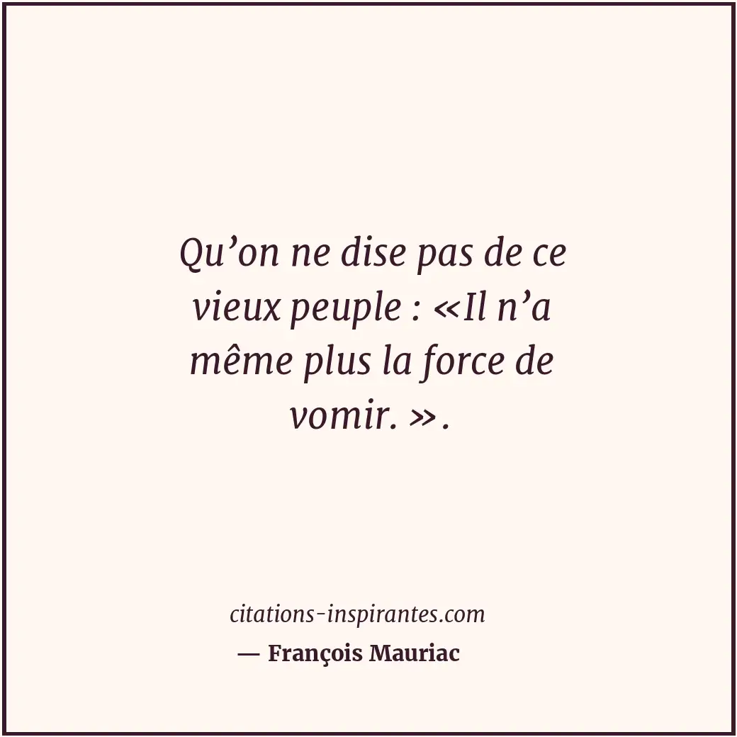 Citation de François Mauriac