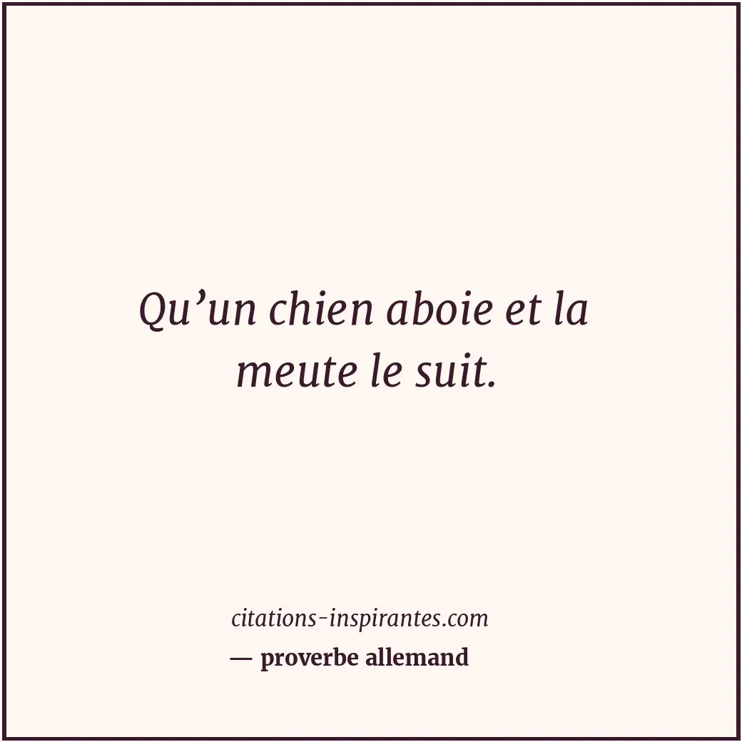 Citation de proverbe allemand