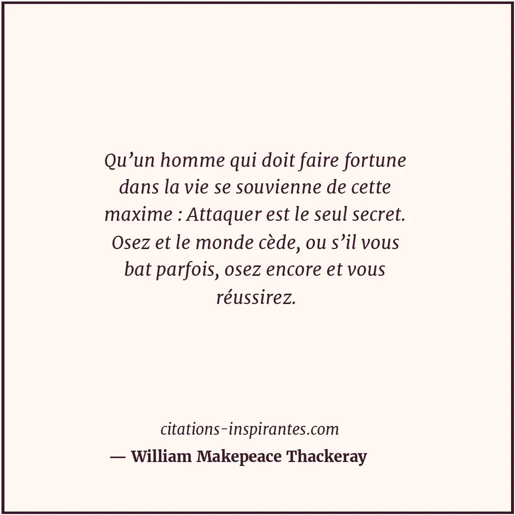 Citation de William Makepeace Thackeray