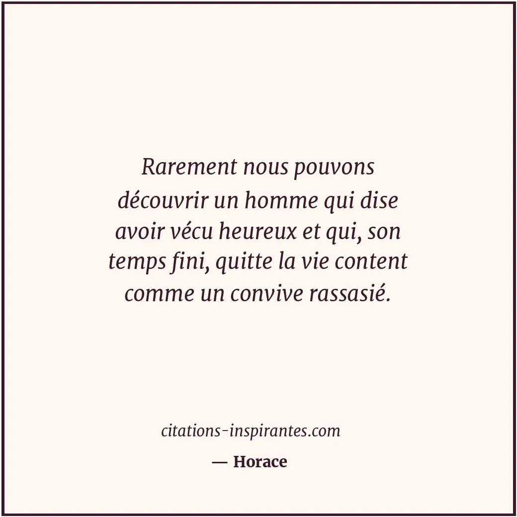 Citation de Horace
