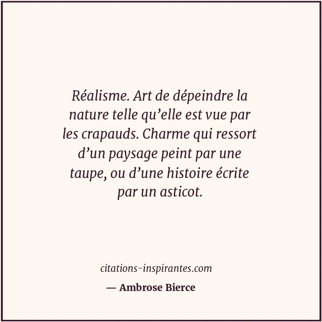 Citation de Ambrose Bierce