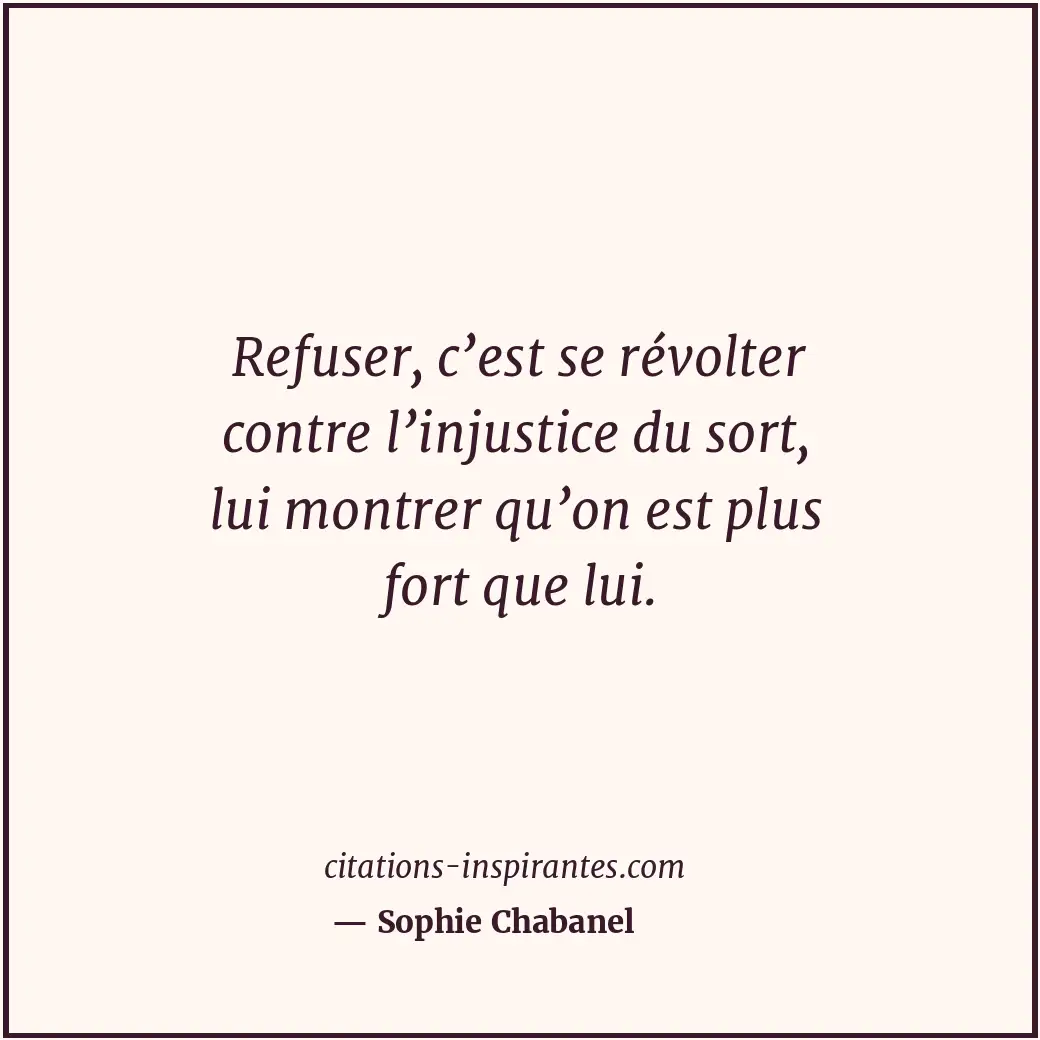 Citation de Sophie Chabanel