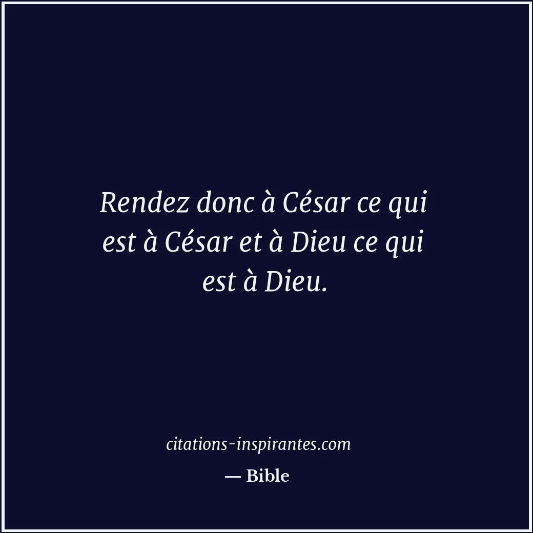Citation de Bible