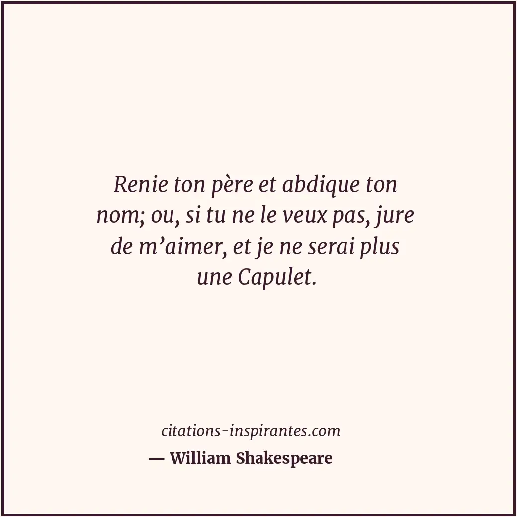 Citation de William Shakespeare