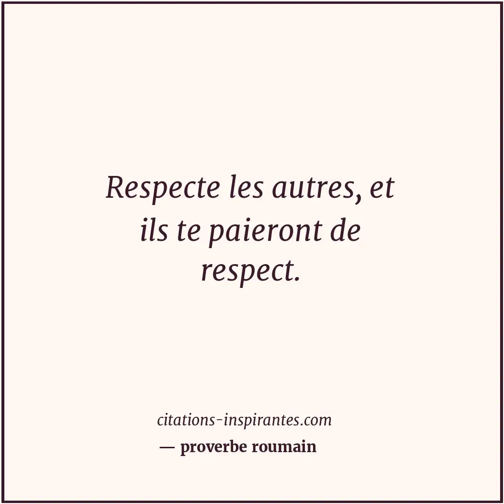 Citation de proverbe roumain