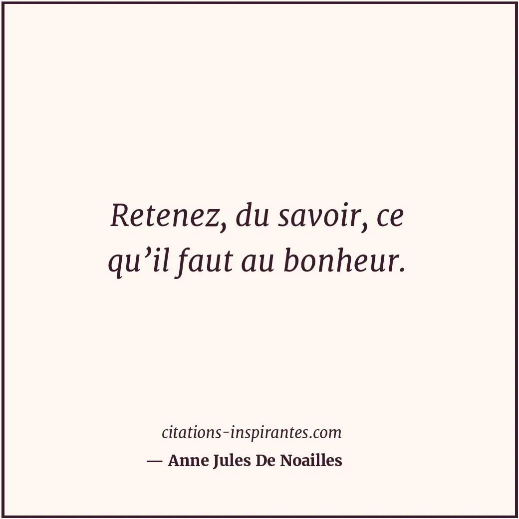 Citation de Anne Jules De Noailles