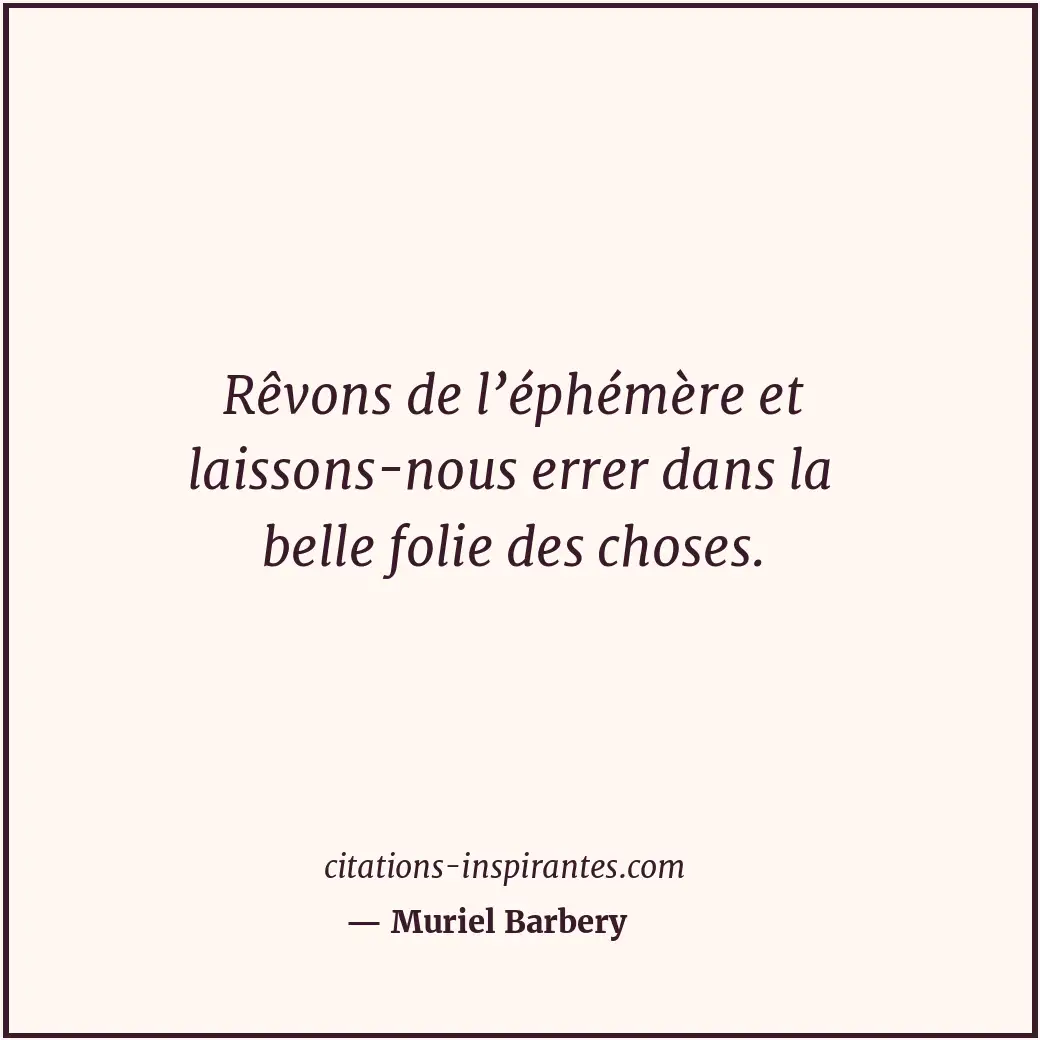 Citation de Muriel Barbery