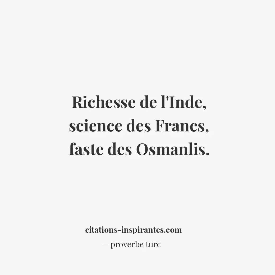 Citation de proverbe turc