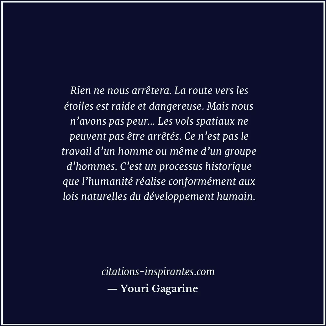 Citation de Youri Gagarine