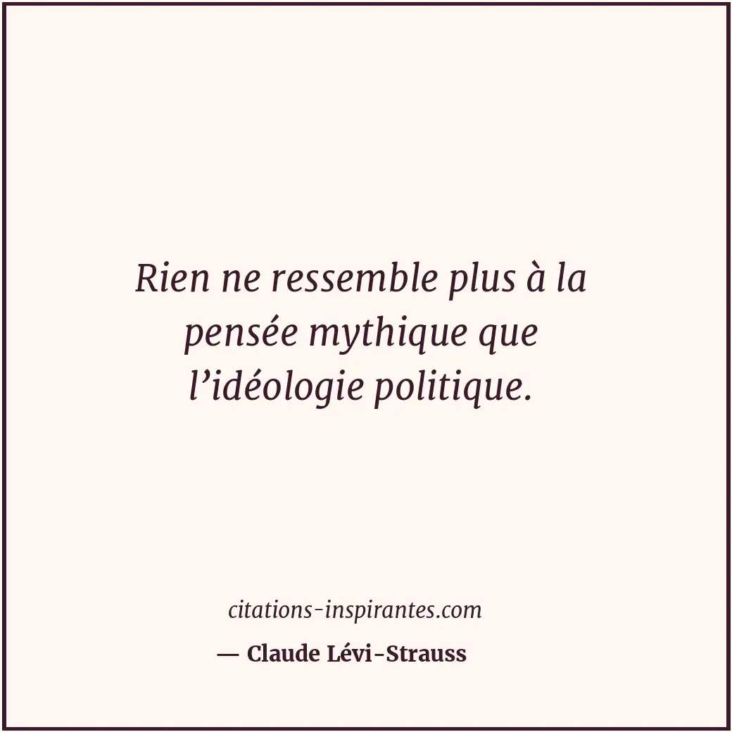 Citation de Claude Lévi-Strauss