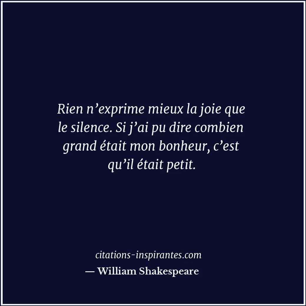 Citation de William Shakespeare