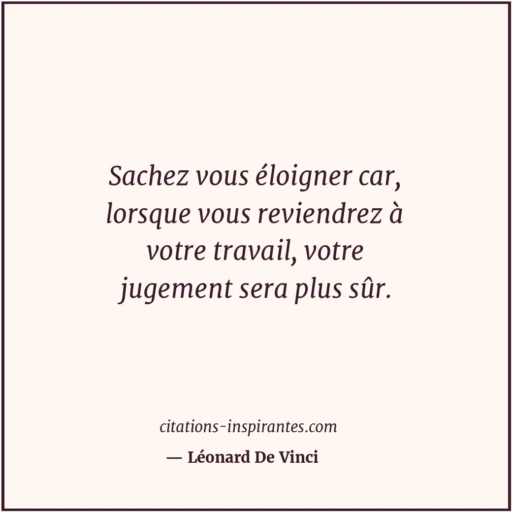 Citation de Léonard De Vinci