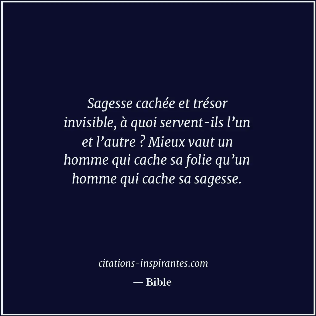 Citation de Bible