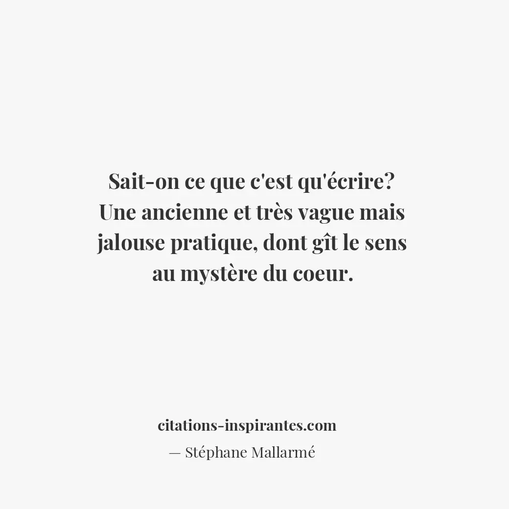 Citation de Stéphane Mallarmé