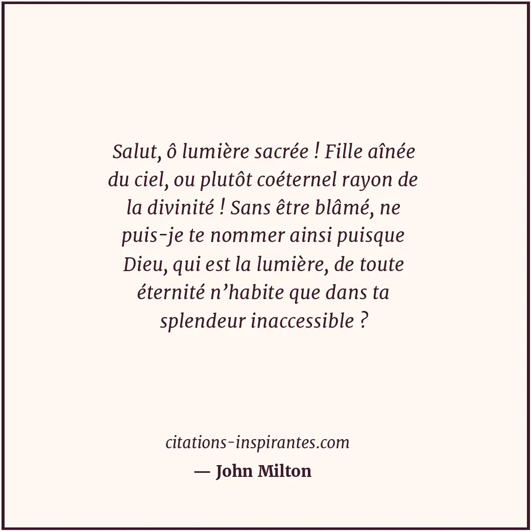 Citation de John Milton