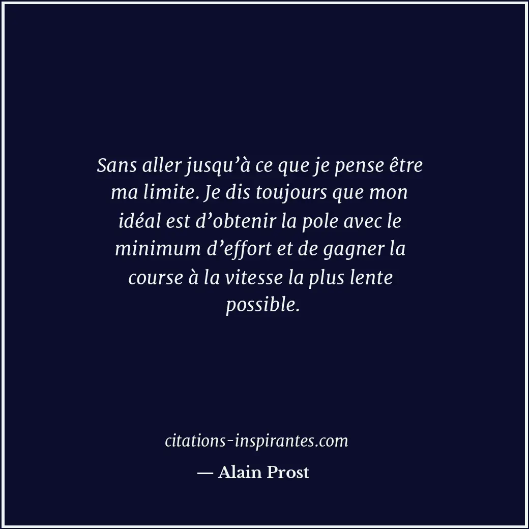 Citation de Alain Prost