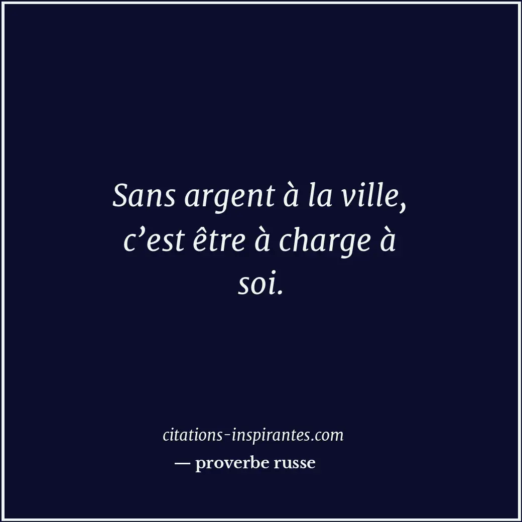 Citation de proverbe russe