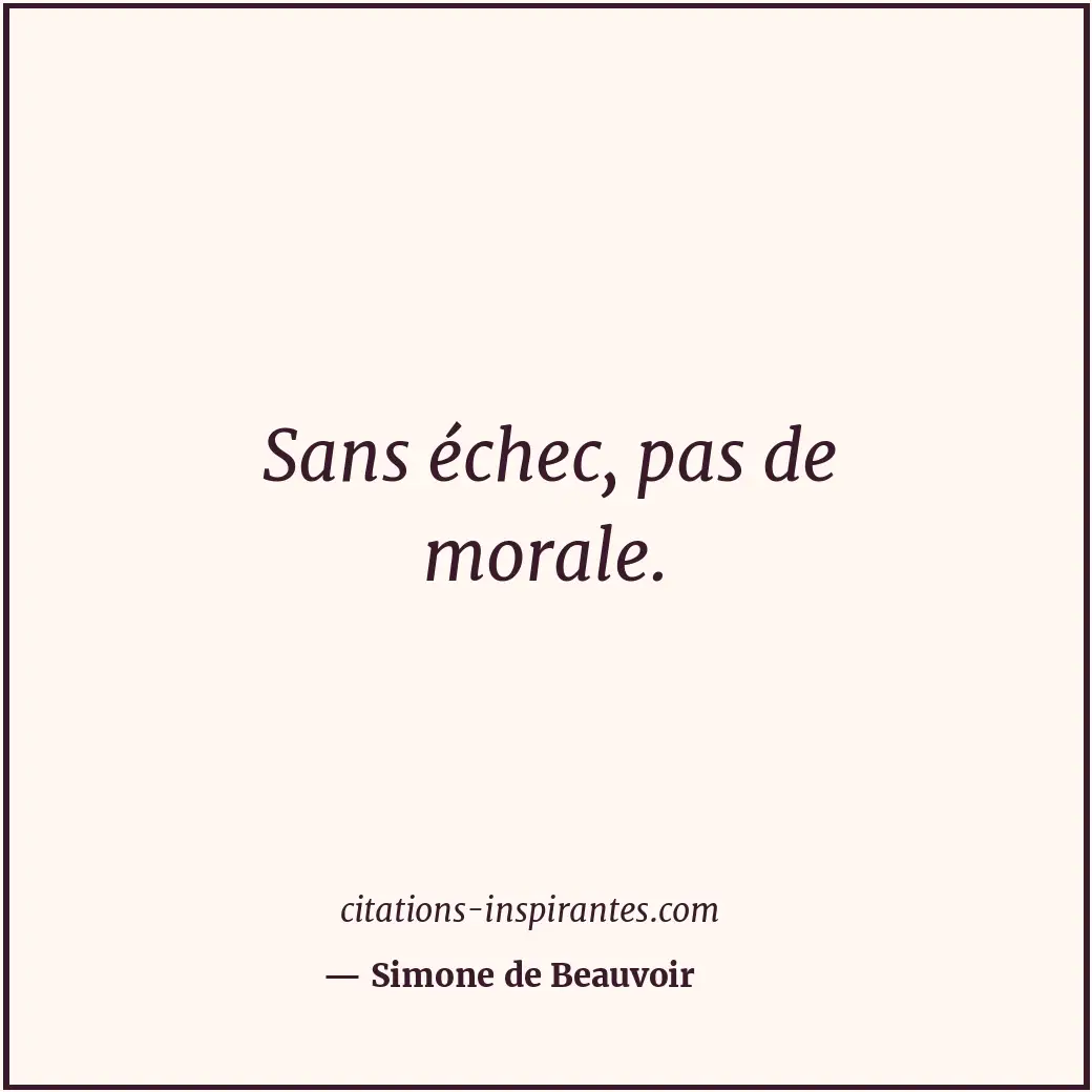 Citation de Simone de Beauvoir