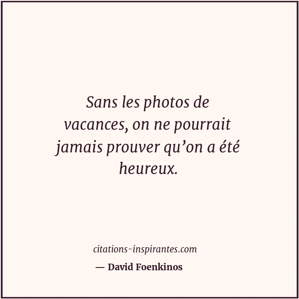 Citation de David Foenkinos