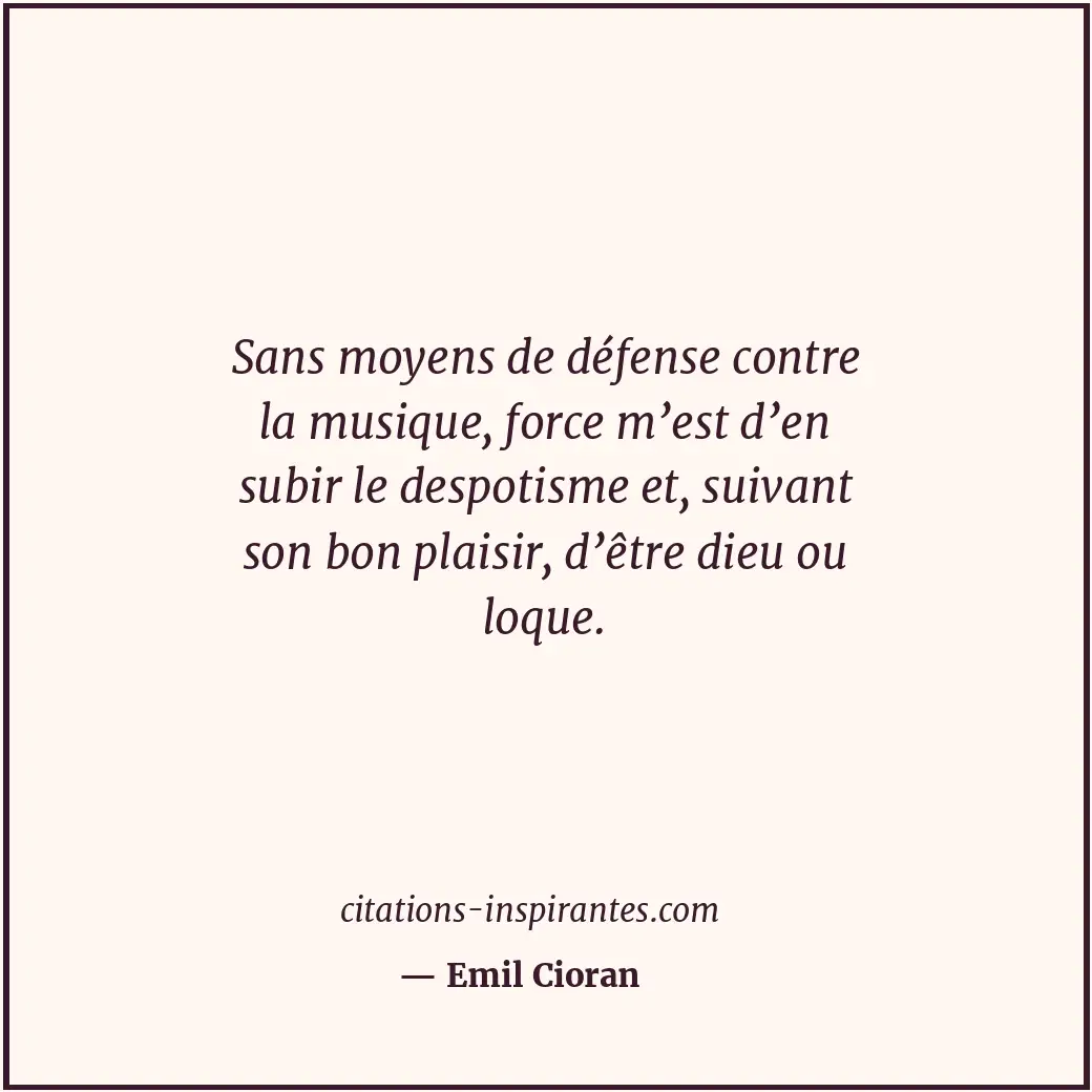 Citation de Emil Cioran
