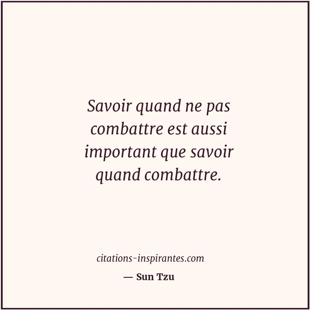 Citation de Sun Tzu