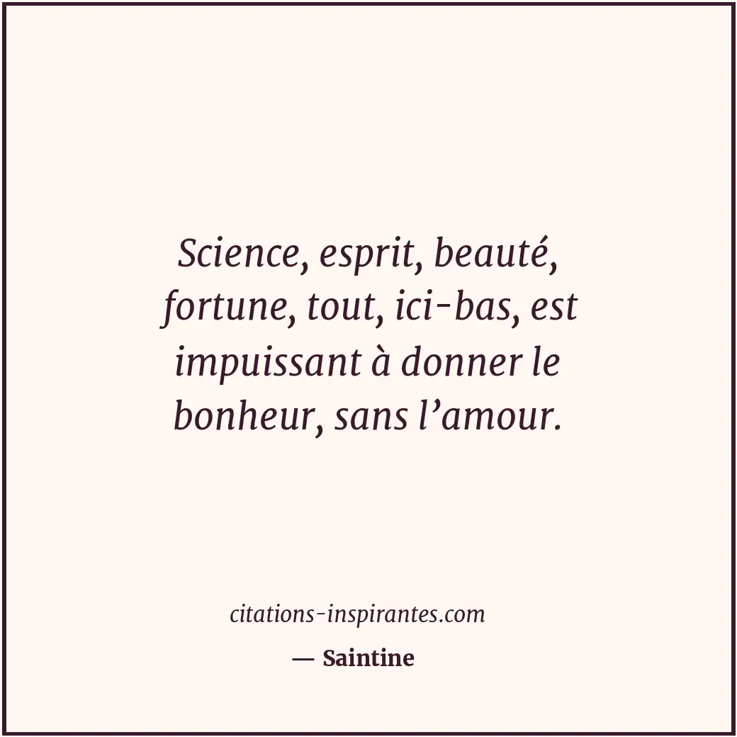 Citation de Saintine