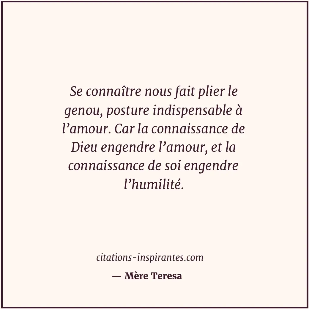 Citation de Mère Teresa