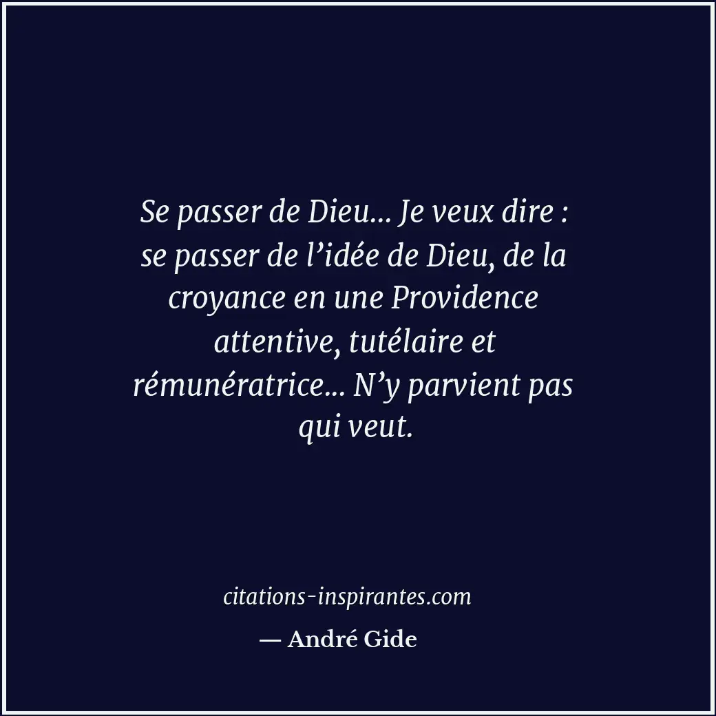 Citation de André Gide
