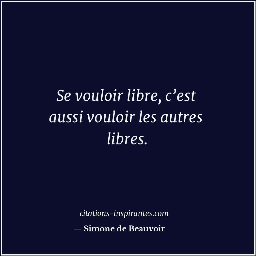 Citation de Simone de Beauvoir