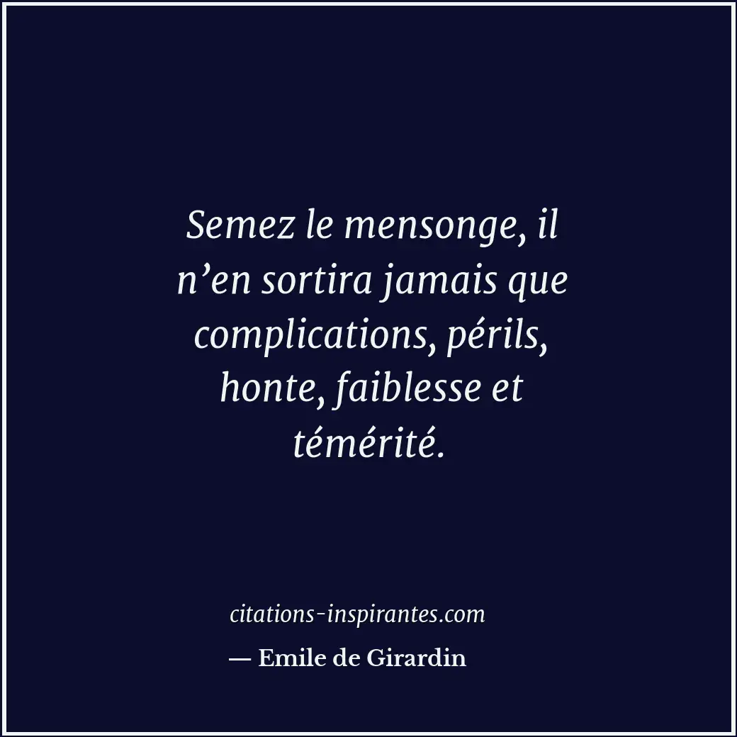 Citation de Emile de Girardin