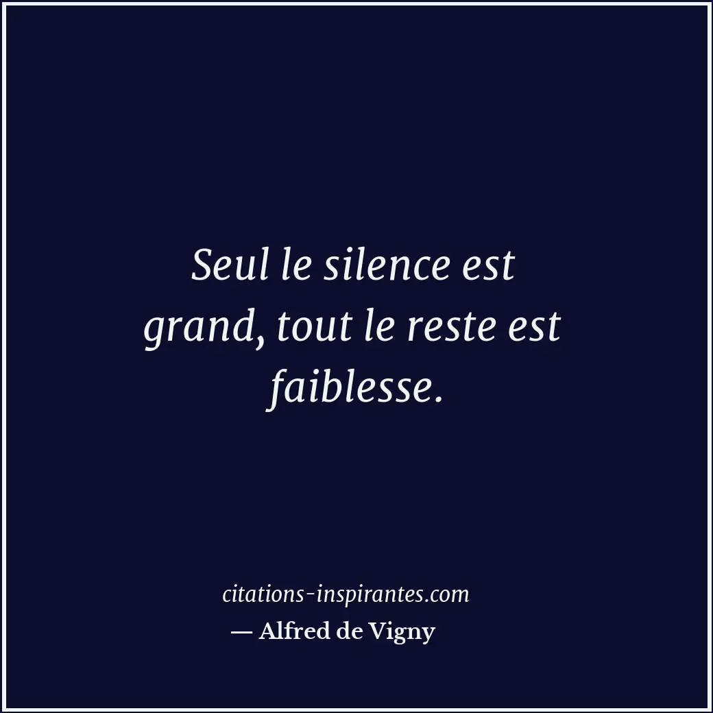 Citation de Alfred de Vigny