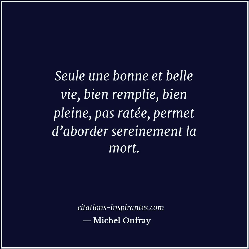 Citation de Michel Onfray
