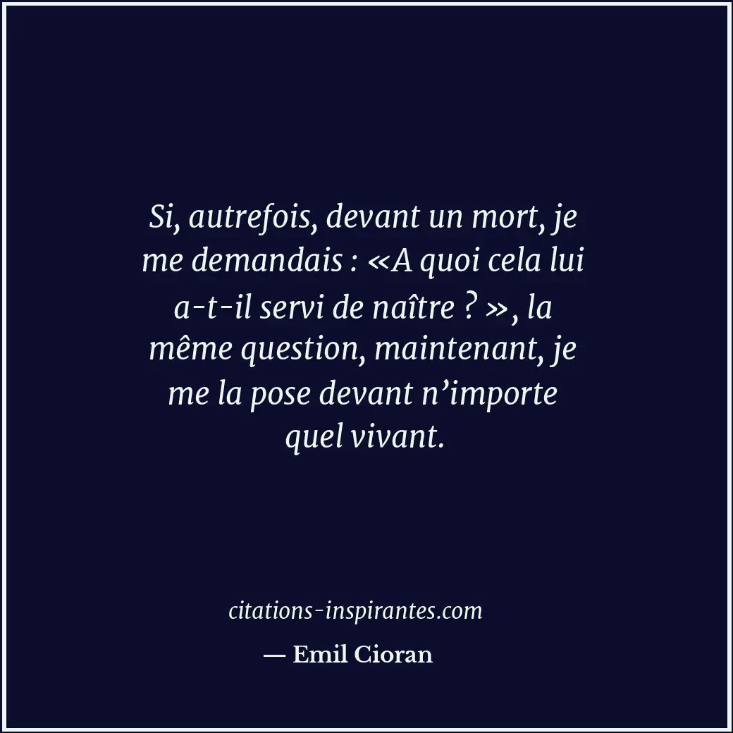 Citation de Emil Cioran