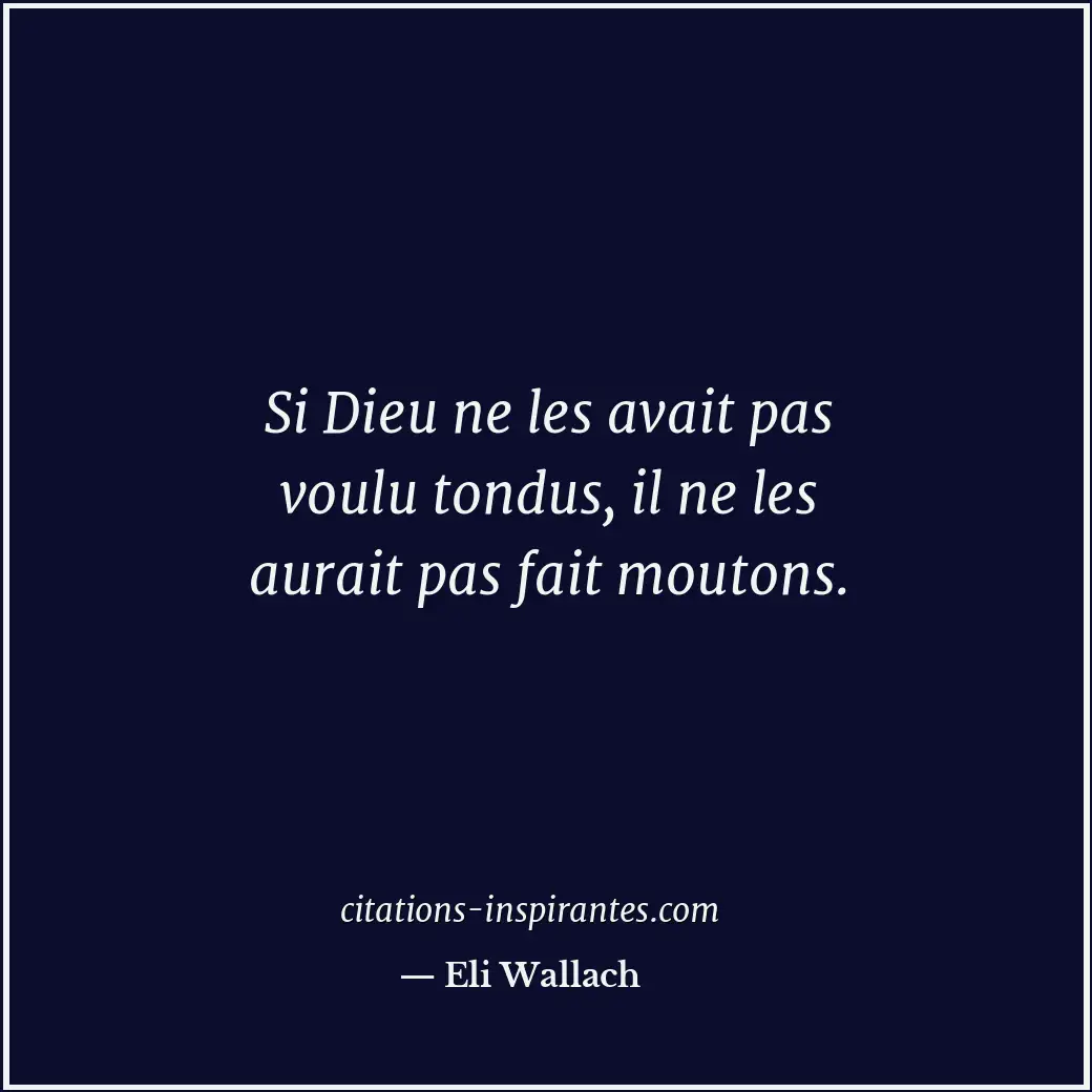 Citation de Eli Wallach